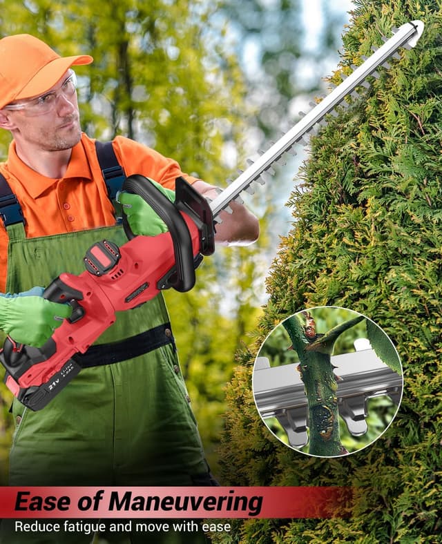 Detalle de Tagliasiepi a batteria 21V con lama 51 cm e batteria 4,0Ah (taglio 16 mm) regolabile a 180°