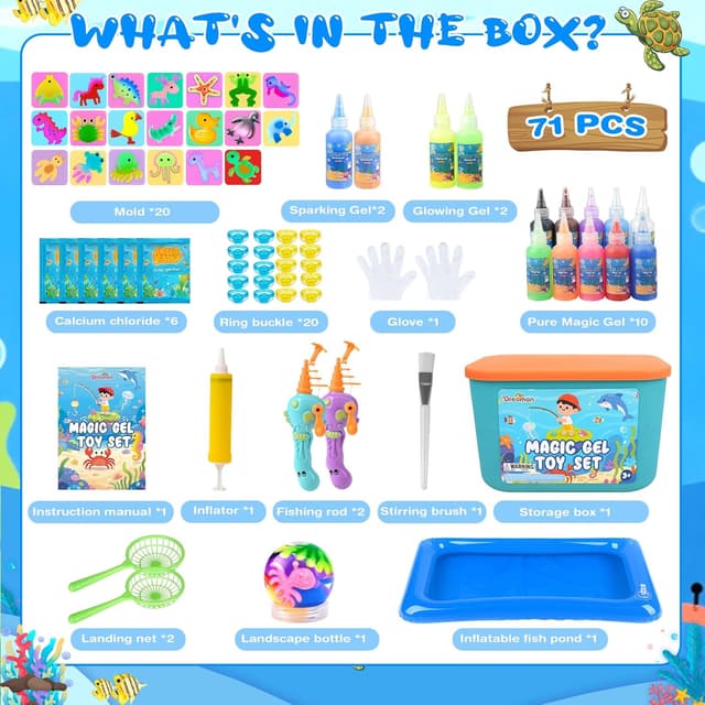 Detalle 2 de Dreamon Magic Aqua Fairy Water Gel Kit 71pcs ๐จ