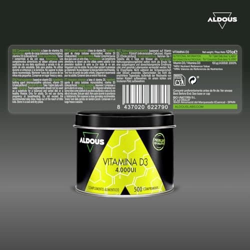 Thumbnail 5 de ALDOUS Vitamina D3 4000 UI — 500 comprimidos 💊