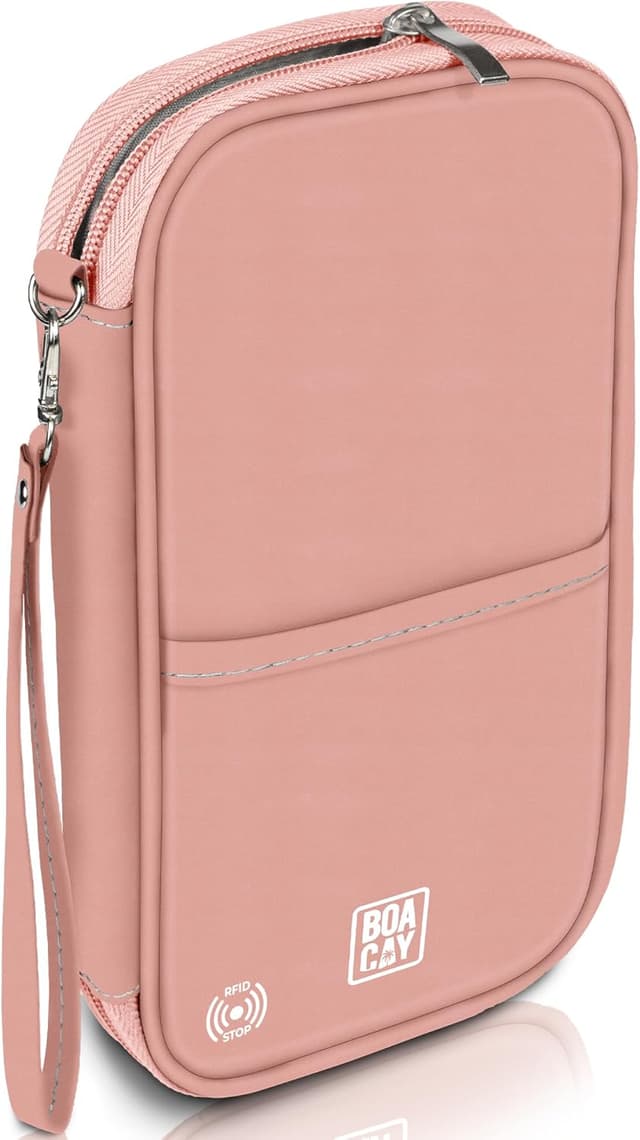 Detalle de BOACAY Porta passaporto per famiglia con RFID impermeabile (13x3.5x22.5 cm)