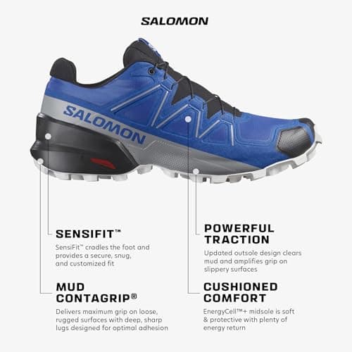 Detalle de SALOMON Speedcross - Zapatillas Trail Running Hombre 🏃♂️ Azul 46 2/3