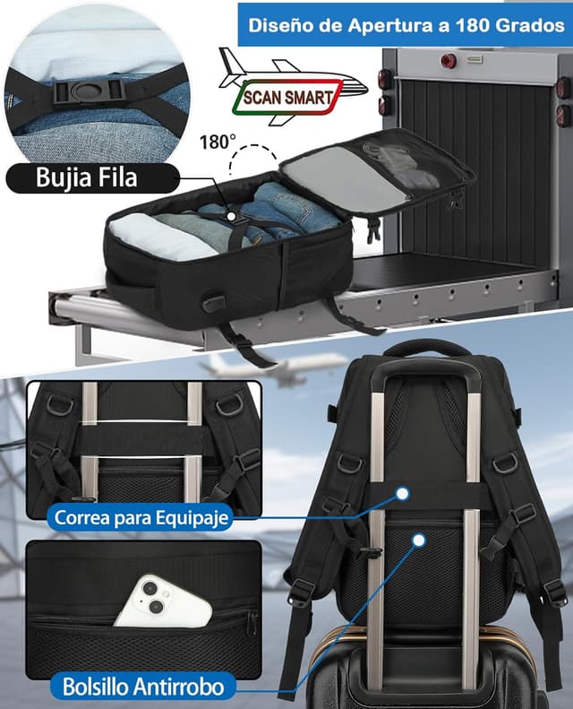 Detalle de KLOSTAIN Mochila Viaje Cabina 20L