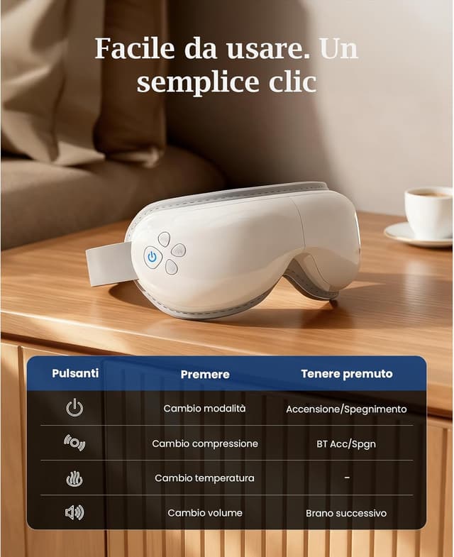 Detalle de Bob and Brad EyeOasis 3 massaggiatore per occhi con calore, musica e compressione