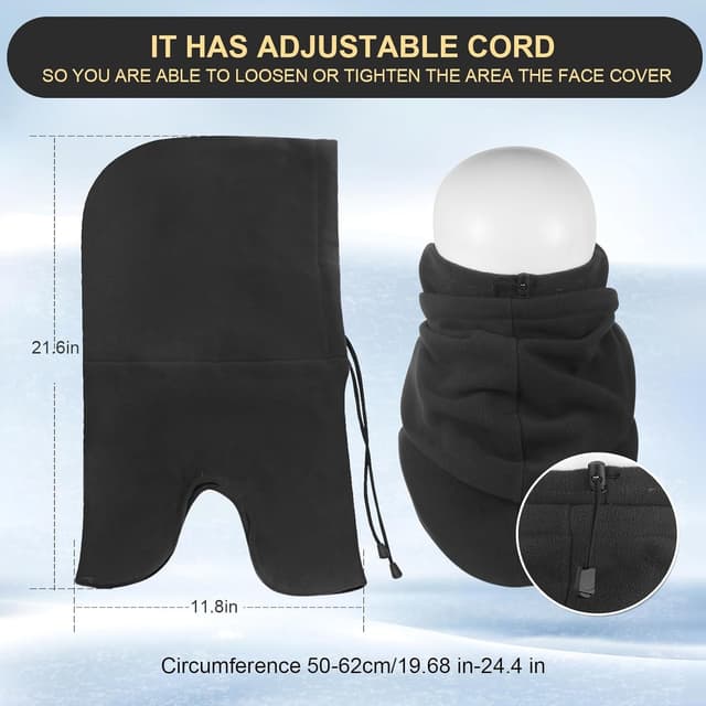Detalle 2 de FEIKELUN balaclava snood mask, 5-in-1