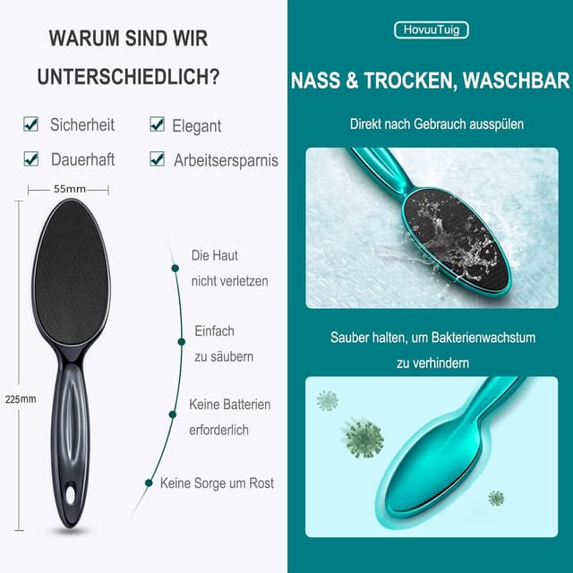 Detalle 2 de HovuuTuig Nano Glas Hornhautentferner 9,44 x 2,64 in 🦶