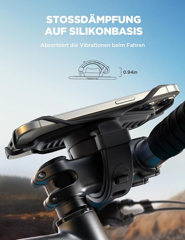 Detalle 2 de JOYROOM Handyhalterung Fahrrad 360° für 4,0–7,2 Zoll