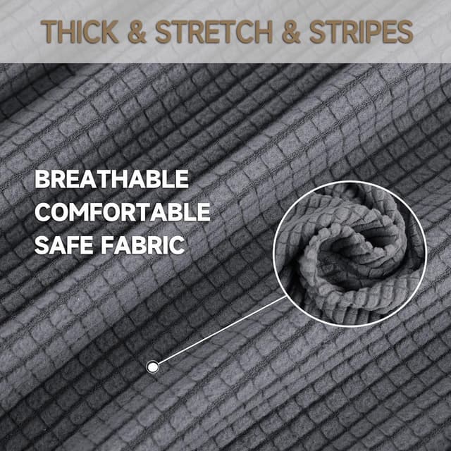 Detalle de Ystyle Housse canapé 3 places gris clair