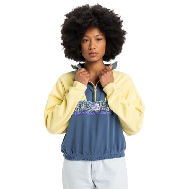 Detalle de Quiksilver Half Sudadera mujer 100% algodón