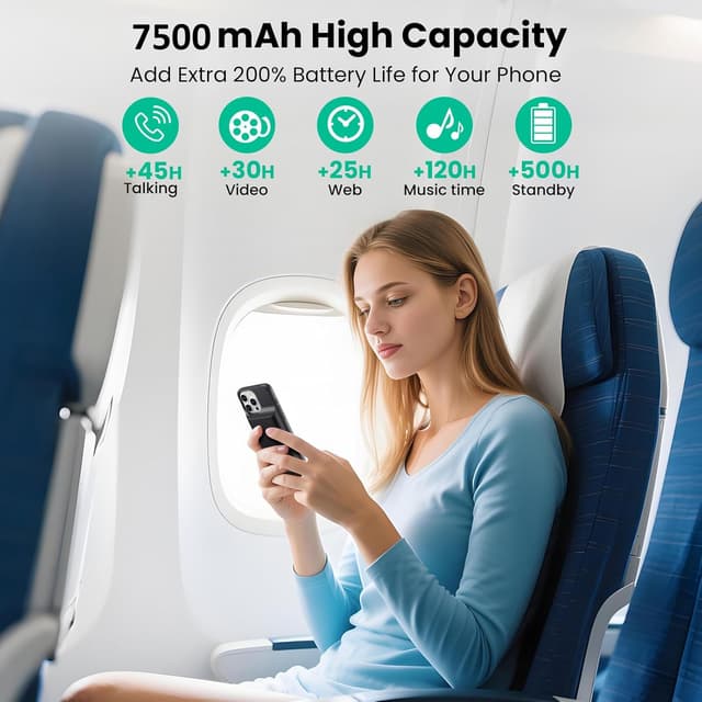 Thumbnail 4 de Feob Funda Batería para iPhone 16 Pro 7500mAh