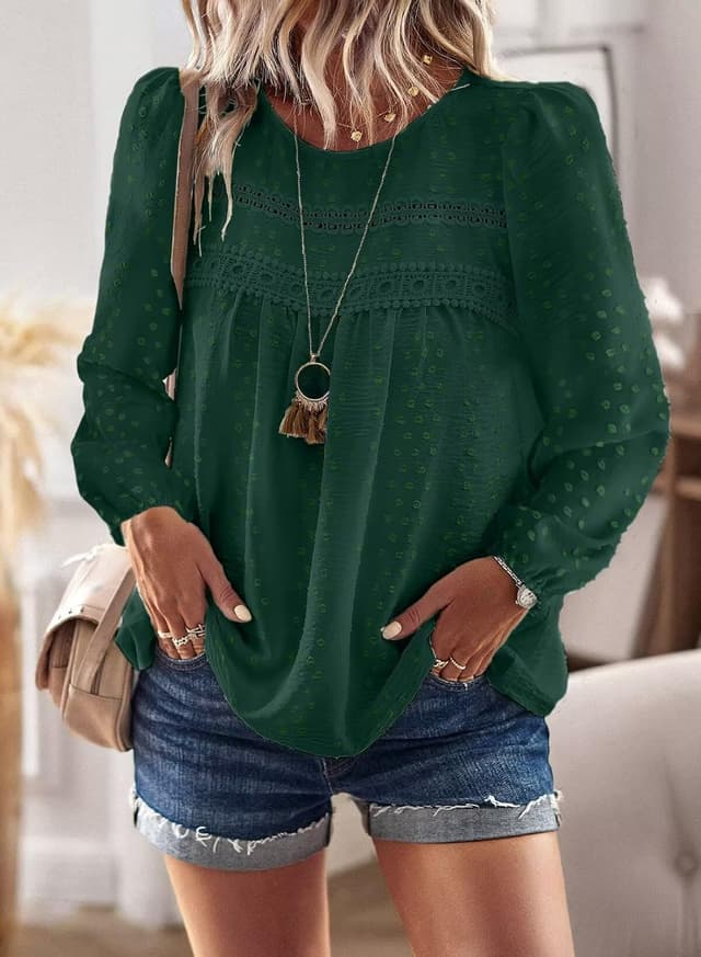 Detalle 1 de Langarmshirt Rundhals Boho von TUUHAW