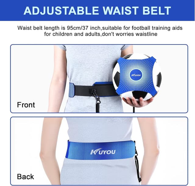 Detalle 2 de KYOU Football Kick Trainer belt, fits Size 3-5
