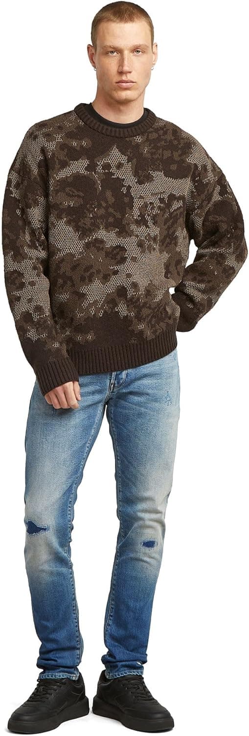 Detalle de G-Star Herren 3301 Slim Jeans mit Knopfverschluss und 5 Taschen