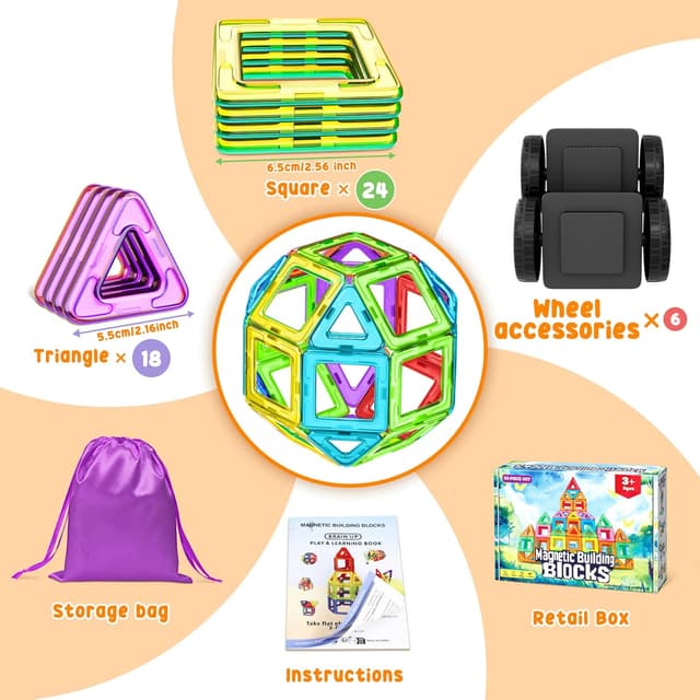 Thumbnail 4 de COOLJOYA Bloques Magnéticos 50 piezas 🎲