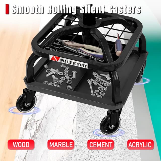 Thumbnail 5 de FreekyFit Rolling Shop Stool 330 LBS