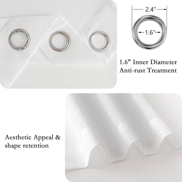 Detalle de Rideau voilage lin 140x240 cm naturel