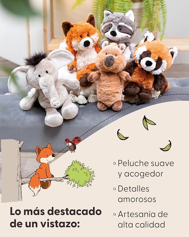 Detalle 2 de Nici peluche zorro Fridalie 25cm naranja: juguete suave para abrazar