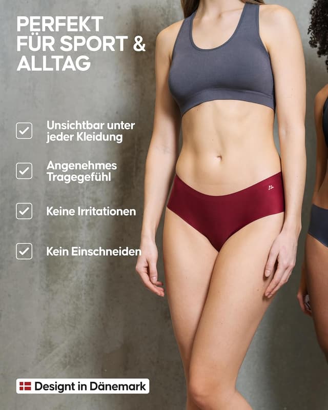 Thumbnail 2 de Danish Endurance Unsichtbare Hipster 3 Stück