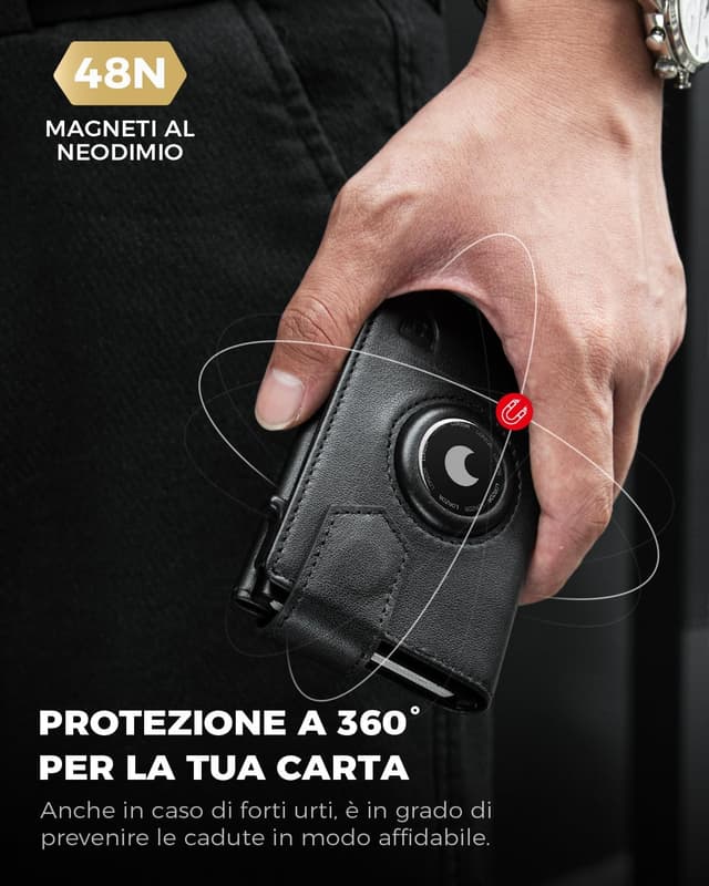 Detalle 2 de LORZOR Portafoglio Airtag Slim 10 carte