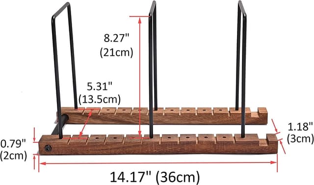 Detalle 2 de Yorkmills solid wood vinyl record storage stand for up to 50 LPs (with adjustable stainless-steel storage boxes)