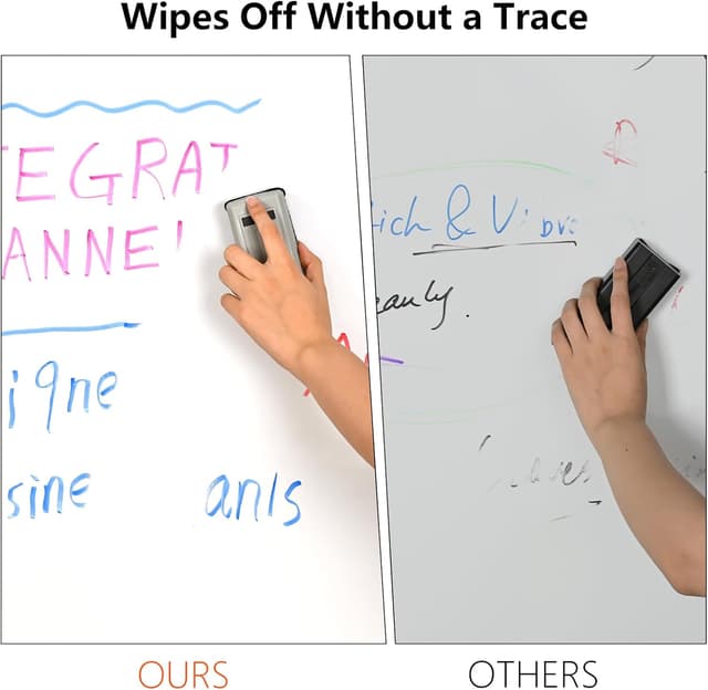 Detalle 2 de SUIN 12 leuchtende Whiteboard-Stifte – 12 Farben, trocken abwischbar, mittlere Rundspitze