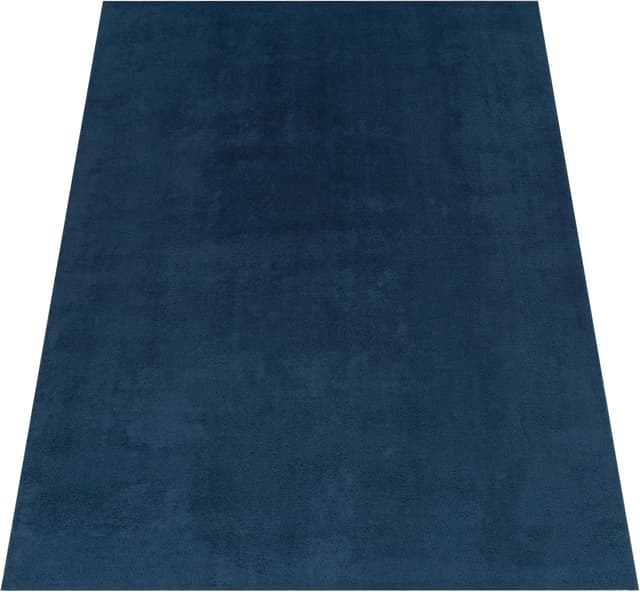 Detalle 2 de Paco Home Tapis salon moelleux ultra doux à poils courts antidérapant, lavable 240×340 cm – Bleu marine