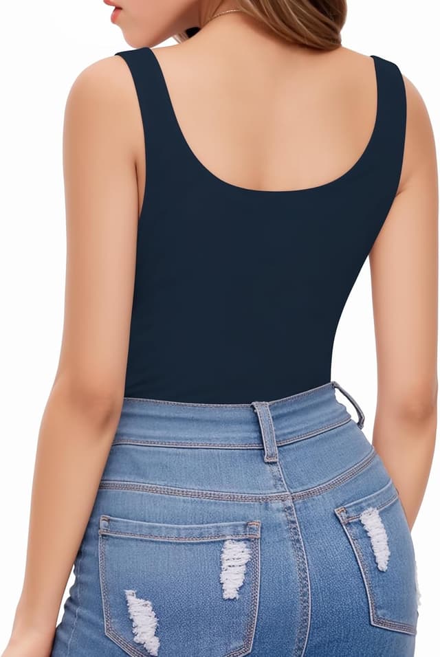 Thumbnail 2 de ALGALAROUND women’s scoop neck sleeveless bodysuit with snap closure (cotton + elastane)