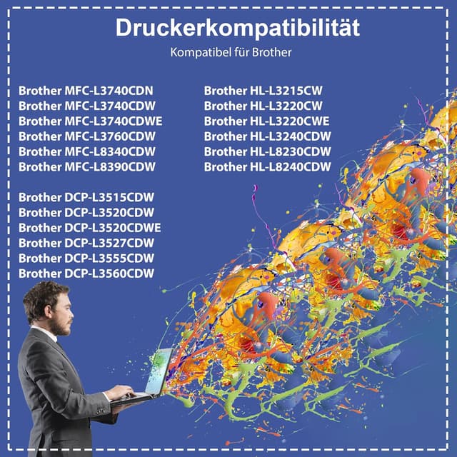 Detalle de Set toner compatibili TN248XL (TN-248) Brother: nero, magenta, giallo e ciano