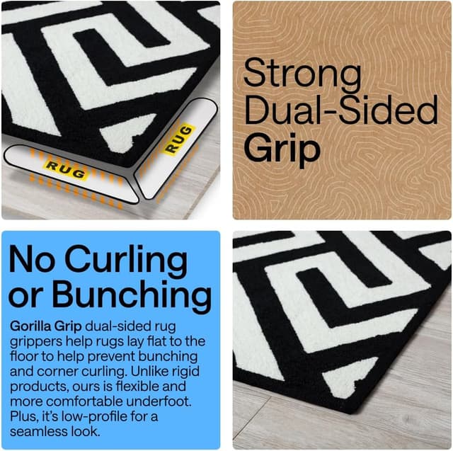 Detalle de Gorilla Grip Rug Gripper Pads 8 Pcs 📐