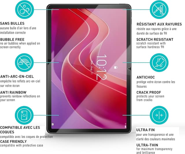 Thumbnail 4 de smartect Verre Trempé 9H pour Lenovo Tab M11 (2024) – Pack de 2, transparent
