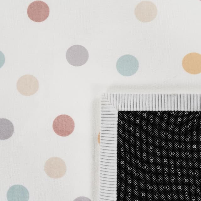 Detalle 2 de Paco Home tapis de chambre enfant 80 x 150 cm antidérapant arc-en-ciel motif animal pois, multicolore