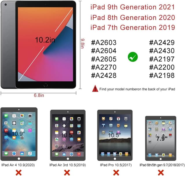 Detalle de TOPESCT iPad 10.2 case for Kids (9th/8th/7th Gen) with handle, strap & silicone kickstand (Blue)