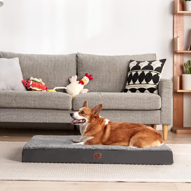 Thumbnail 6 de EHEYCIGA Orthopedic XXL Dog Bed Mattress with Removable Washable Cover (Grey) 120x74x9cm