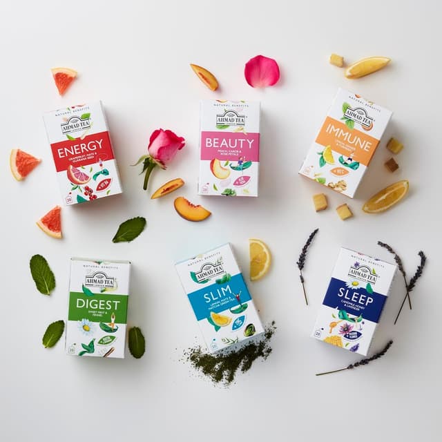 Thumbnail 6 de Ahmad Tea Natural Benefits – Selezione di tè con sei infusi a base di frutta e erbe
