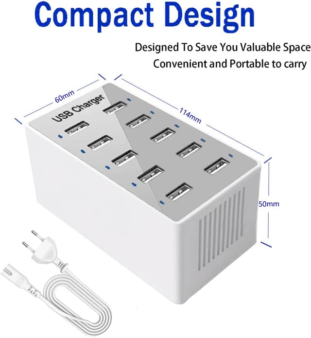 Detalle de Caricatore USB 10 porte 50 W