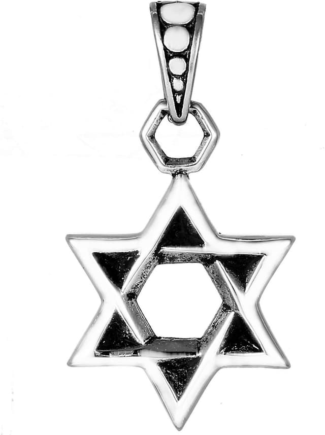 Detalle 2 de DonDon Collana Uomo Stella di David Acciaio
