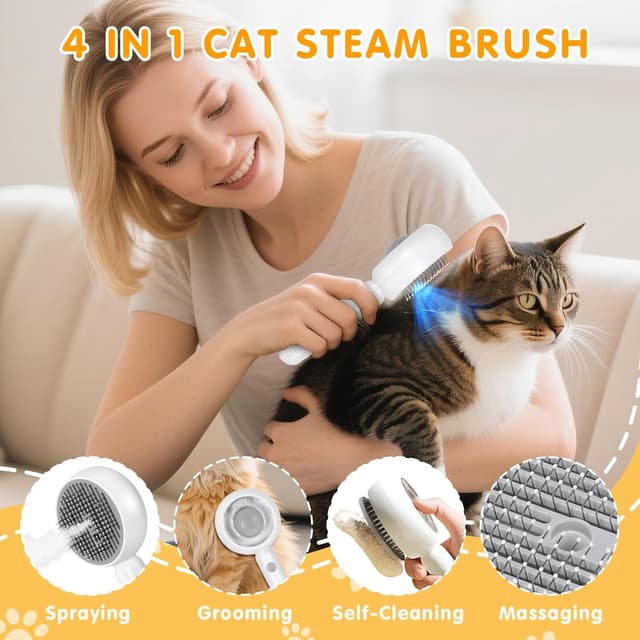 Thumbnail 2 de Qoosea Cepillo 4 en 1 Steamy Cat