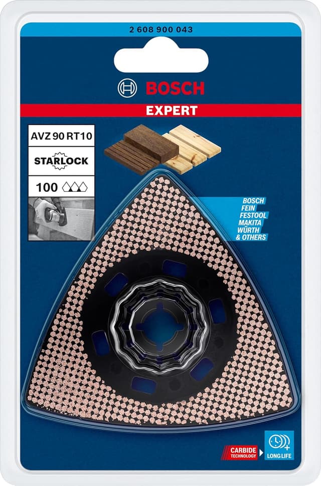 Detalle de Bosch Expert AVZ 90 RT10 90 mm Sanding Plates for Starlock Multitool (Grit 100)