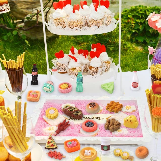 Thumbnail 6 de DULEFUN 100pcs Miniature Foods & Drink Bottles Toy Set for Dollhouse Pretend Play