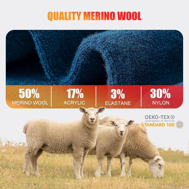 Detalle 2 de Calze trekking in lana merino Stoeury