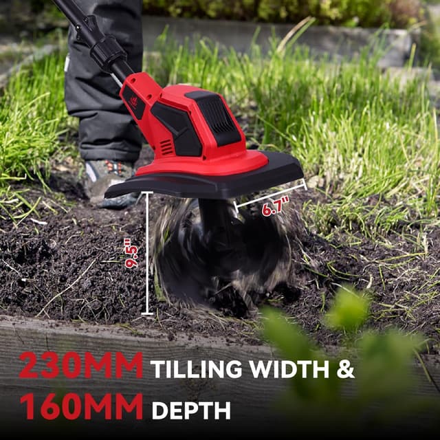 Detalle de Cordless Tiller Rotavator 550W Electric