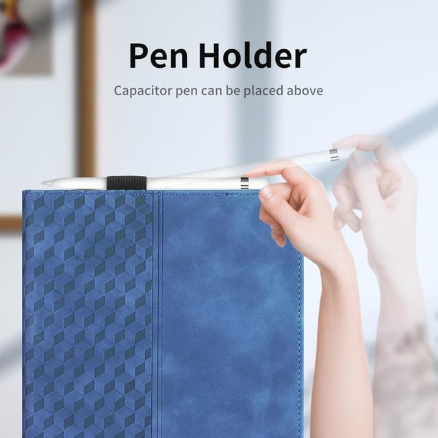 Detalle de CXTCASE Hülle für Huawei MediaPad M5 lite 10.1 (2018) – Multi-Winkel Folio Flip Smart Cover in Blau