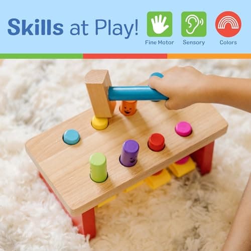 Thumbnail 4 de Melissa & Doug Banco de Trabajo Martillo 🔨, Juguete de Madera 3+