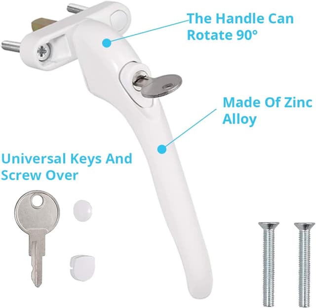 Thumbnail 4 de WODSTA Upvc Window Handle 2pc Lockable Espag 43mm ⌛