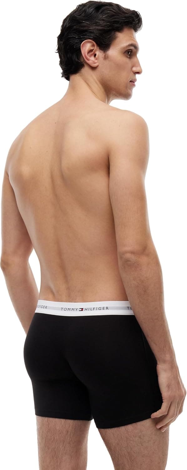 Detalle 2 de Tommy Hilfiger Herren 3er Pack Boxershorts Briefs mit Logobund