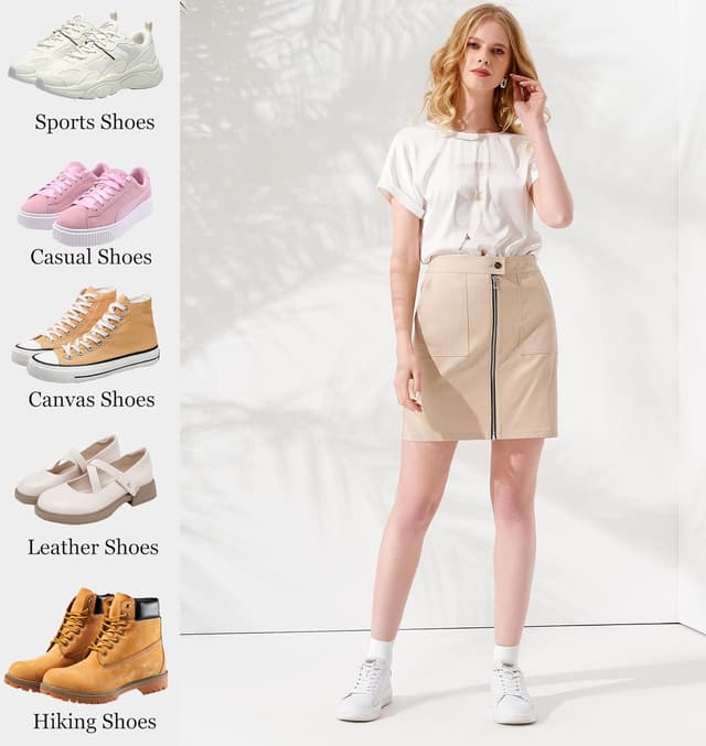 Detalle de Tialfas 10 Pairs Women’s Trainer & Running Socks (4–7) – Breathable Cotton Ankle Quarter Socks, Multipack