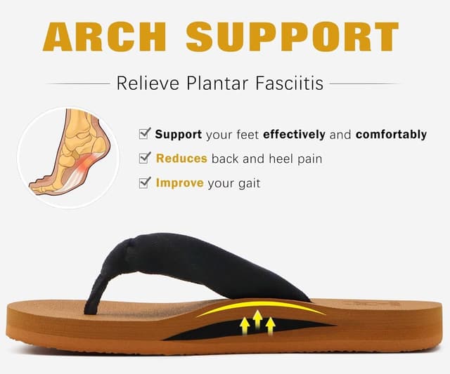 Thumbnail 3 de KuaiLu Flip Flops Arch Support Sandals