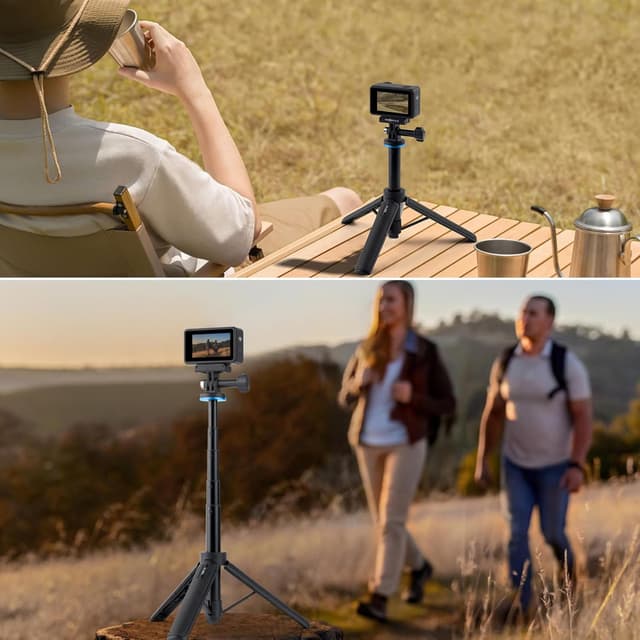 Detalle de 51 cm Osmo Action Selfie Stick Stativ-Set für DJI Action 5 Pro/4/3, Osmo 360 – Mini-Stativ & erweiterbarer Griff