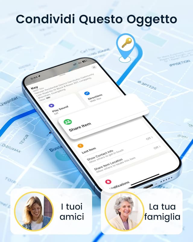 Thumbnail 6 de KUKIHO Tag Tracker 4 pezzi bianco compatibile con Apple Dov’è (solo iOS)