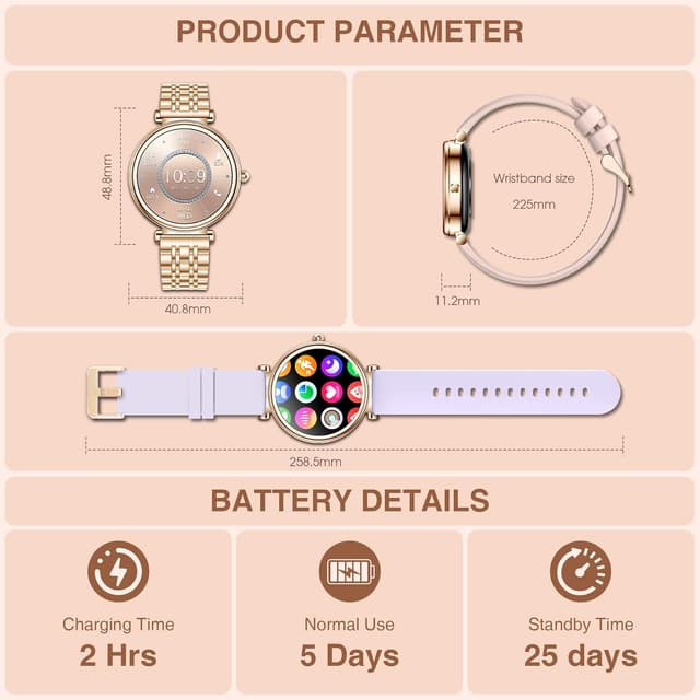 Thumbnail 7 de Betatree Reloj Inteligente Mujer 🌟 1,3" con Llamadas y Modos