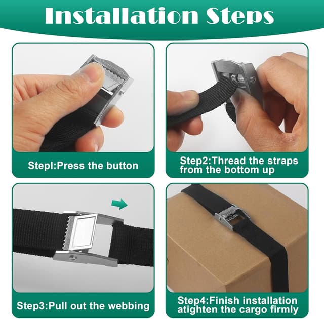 Thumbnail 5 de 10 Stück Spanngurt 25 mm x 50 cm für Transport